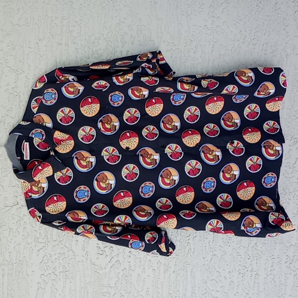 Platinum Fubu Vintage Fat Albert & The Junkyard Gang Short Sleeve Button Down L